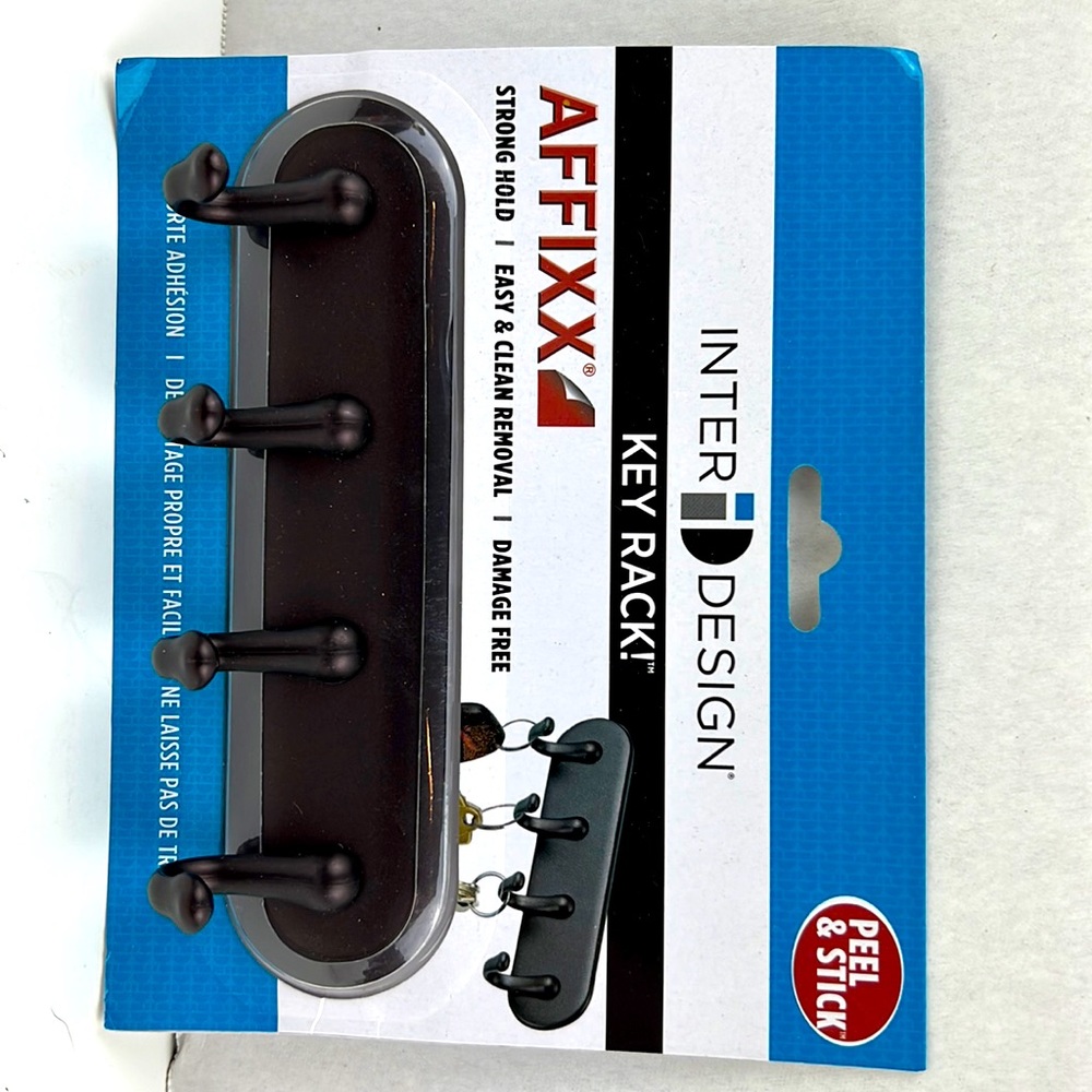Peel and stick key rack